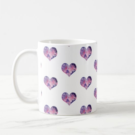 Dreamweaver roze hartpatroon - koffiemok (Links)