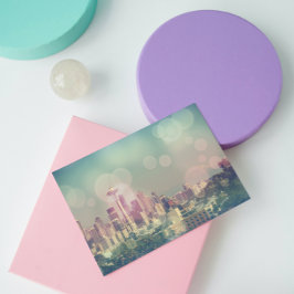 Dreamweaver Seattle Skyline en Space Needle Briefkaart