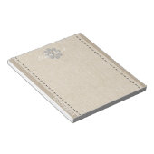 Dreamweaver Silver Snowflake Linen Kijk Tekst toev Notitieblok (Schuin)