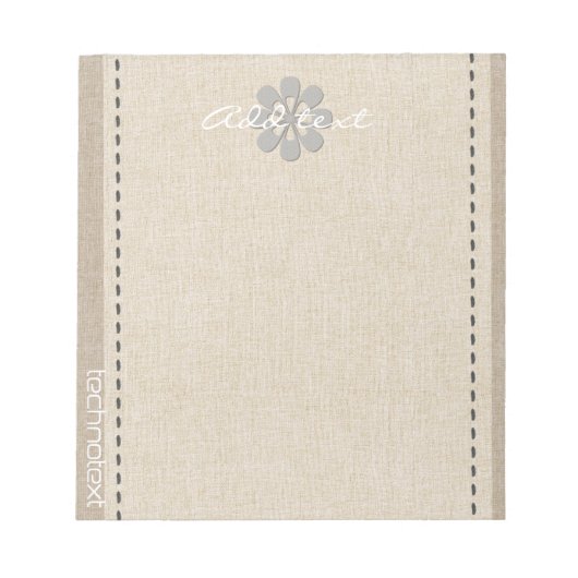 Dreamweaver Silver Snowflake Linen Kijk Tekst toev Notitieblok (Voorkant)