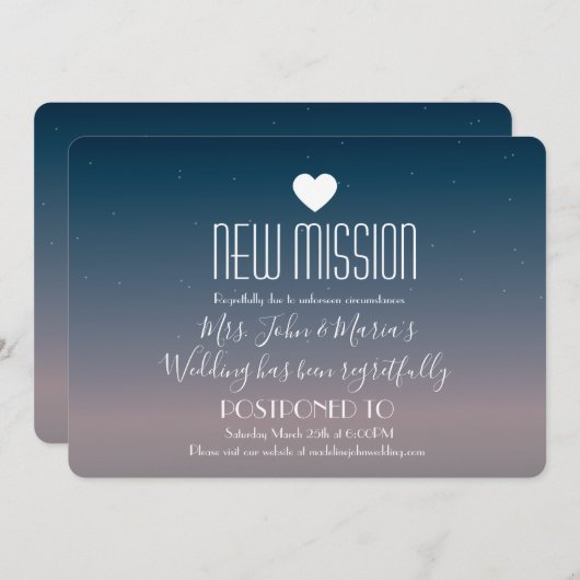 Dreamweaver Sky New Mission Postponement Kaart (Voorkant / Achterkant)