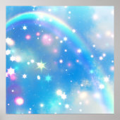 Dreamweaver Sparkle Rainbow Unicorn Sky Poster (Voorkant)