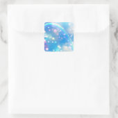Dreamweaver Sparkle Rainbow Unicorn Sky Vierkante Sticker (Tas)
