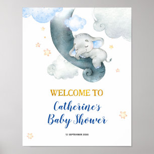 Dreamweaver Stars Elephant Boy Baby shower Welkoms Poster
