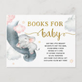 Dreamweaver Stars Elephant Girl Books for Baby Uitnodiging Briefkaart (Voorkant)