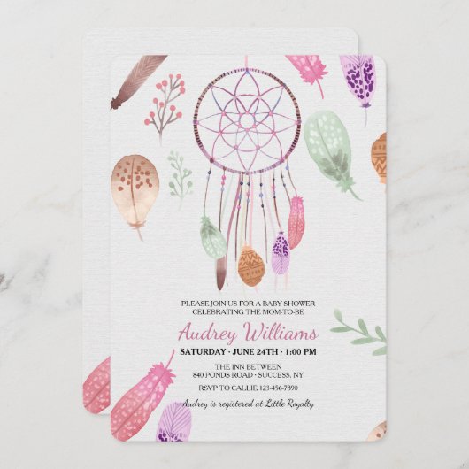 Dreamweaver Uitnodiging (Voorkant / Achterkant)