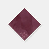 Dreamweaver Waterverf Abstract Wedding Burgundy ID Servet (Hoek)