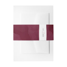 Dreamweaver Waterverf Abstract Wedding Burgundy ID Uitnodigingen Wikkel