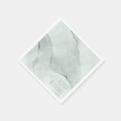 Dreamweaver Waterverf Abstract Wedding Green/Bl ID Servet (Hoek)