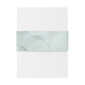 Dreamweaver Waterverf Abstract Wedding Green/Bl ID Uitnodigingen Wikkel (Achterkant Voorbeeld)