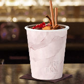 Dreamweaver Waterverf Abstracte bruiloft Blush ID8 Papieren Bekers