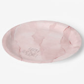 Dreamweaver Waterverf Abstracte bruiloft Blush ID8 Papieren Bordje (Gekanteld)