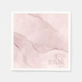 Dreamweaver Waterverf Abstracte bruiloft Blush ID8 Servet (Voorkant)