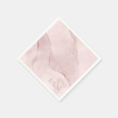 Dreamweaver Waterverf Abstracte bruiloft Blush ID8 Servet (Hoek)