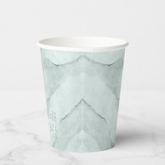 Dreamweaver Waterverf Abstracte Wedding Green ID81 Papieren Bekers (Rechts)