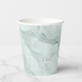 Dreamweaver Waterverf Abstracte Wedding Green ID81 Papieren Bekers (Voorkant)