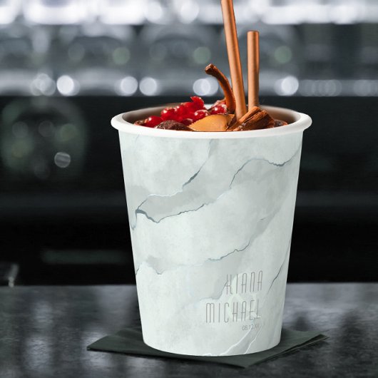 Dreamweaver Waterverf Abstracte Wedding Green ID81 Papieren Bekers