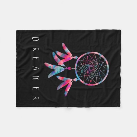 Dreamweaver Waterverf Dream Catcher Fleece Deken (Voorkant (Horizontaal))