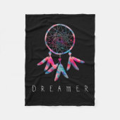 Dreamweaver Waterverf Dream Catcher Fleece Deken (Voorkant)