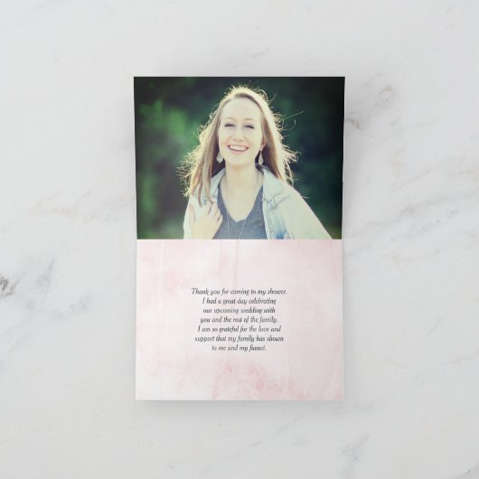 Dreamweaver Waterverf Floral | Baby shower Harteli Bedankkaart (Binnen)