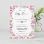 Dreamweaver Waterverf Floral | BABY SHOWER Kaart (Staand voorkant)