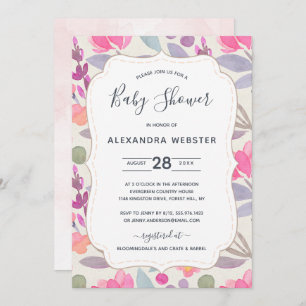 Dreamweaver Waterverf Floral BABY SHOWER Kaart