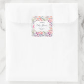 Dreamweaver Waterverf Floral | BABY SHOWER Vierkante Sticker (Tas)