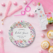 Dreamweaver Waterverf Floral | VRIJGEZELLENFEEST Papieren Bordje (Feest)