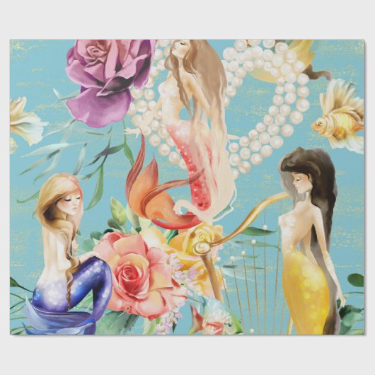 Dreamweaver waterverf Mermaid Cadeaupapier (Vlak)