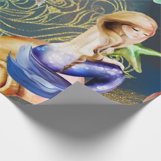 Dreamweaver waterverf Mermaid Cadeaupapier (Hoek)