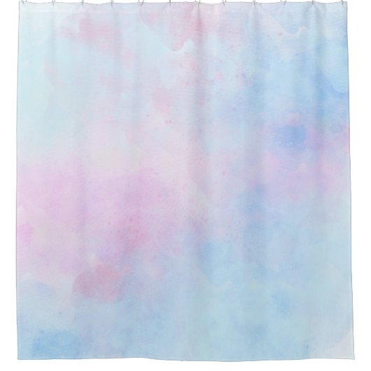 Dreamweaver Waterverf Pink Blue Turquoise Douchegordijn (Voorkant)