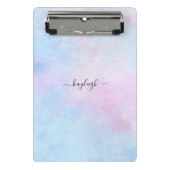 Dreamweaver Waterverf Pink Blue Turquoise Mini Klembord (Voorkant)