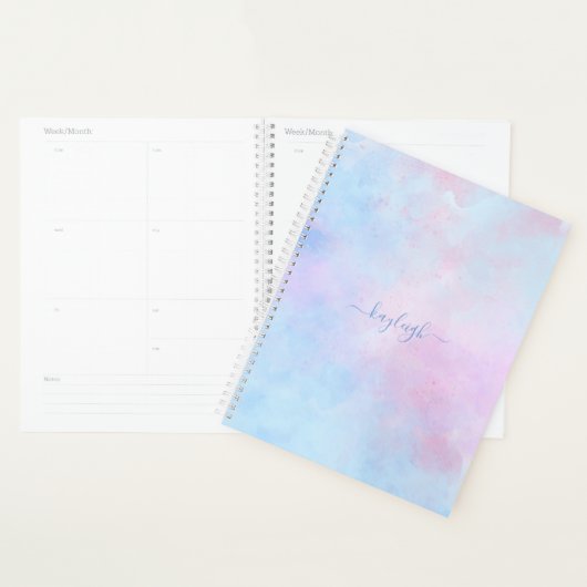 Dreamweaver Waterverf Pink Blue Turquoise Planner (Display)