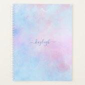Dreamweaver Waterverf Pink Blue Turquoise Planner (Voorkant)