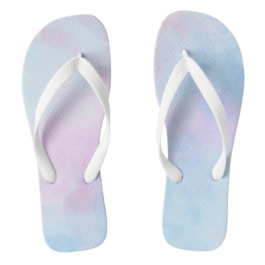 Dreamweaver Waterverf Pink Blue Turquoise Teenslippers (Voetbed)