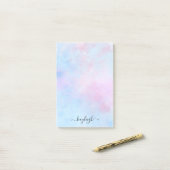 Dreamweaver Waterverf Roze Blue Turquoise Post-it Post-it® Notes (Op bureau)