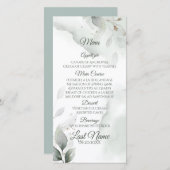 Dreamweaver Wedding Menu Waterverf Greenery (Voorkant / Achterkant)