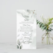 Dreamweaver Wedding Menu Waterverf Greenery (Staand voorkant)