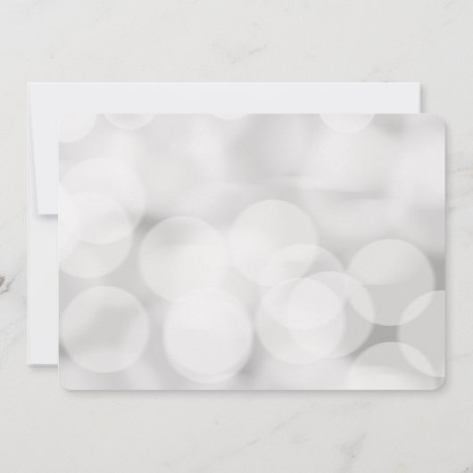 Dreamweaver White Bokeh Gold Heart baby shower Kaart (Achterkant)