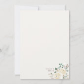 Dreamweaver White Floral Engagement Party Save The Date (Achterkant)