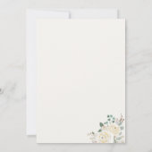 Dreamweaver White Winter Floral Baptism Save The Date (Achterkant)