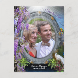 Dreamweaver Wisteria bloeit rond een portaal Aankondigingskaart