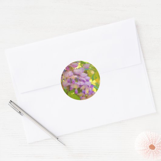 Dreamweaver Wisteria Flower Ronde Sticker (Envelop)