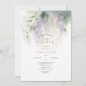 Dreamweaver Wisteria Waterverf Couple's Baby showe Kaart (Voorkant)