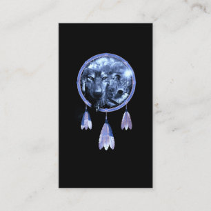 Dreamweaver Wolf Moon Native American Wolves Visitekaartje