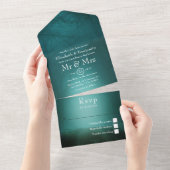 Dreamweaver Woodland Forest Wedding All In One Uitnodiging (Afscheurbaar)