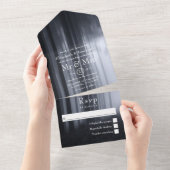 Dreamweaver Woodland Forest Wedding All In One Uitnodiging (Afscheurbaar)