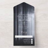 Dreamweaver Woodland Forest Wedding All In One Uitnodiging (Binnen)