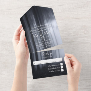 Dreamweaver Woodland Forest Wedding All In One Uitnodiging