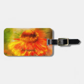 Dreamweaver Zinnia Flower Abstract - Aangepast Bagagelabel (Voorkant horizontaal)